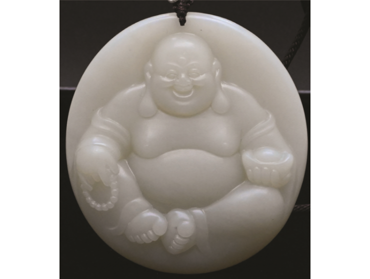 Name of the Artwork:&nbsp;Maitreya Buddha PendantMaterial:&nbsp;Hetian Jade&nbsp;Dimensions:&nbsp;Approximately&nbsp;6.5cm (H